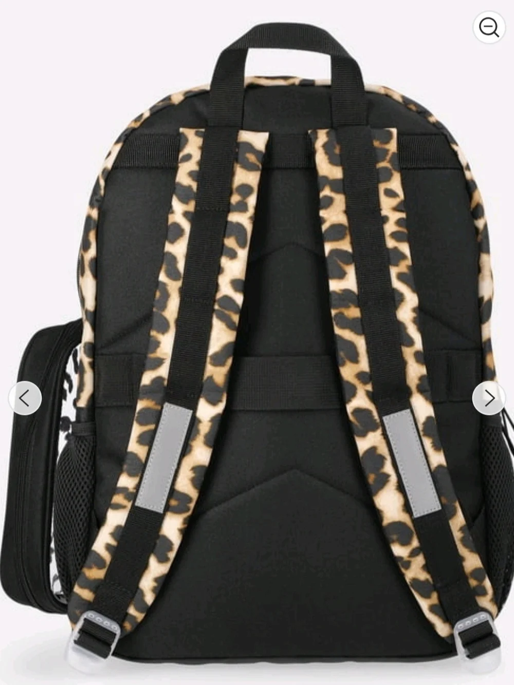Leopard Print Sequin Men's Backpack - Black & Tan